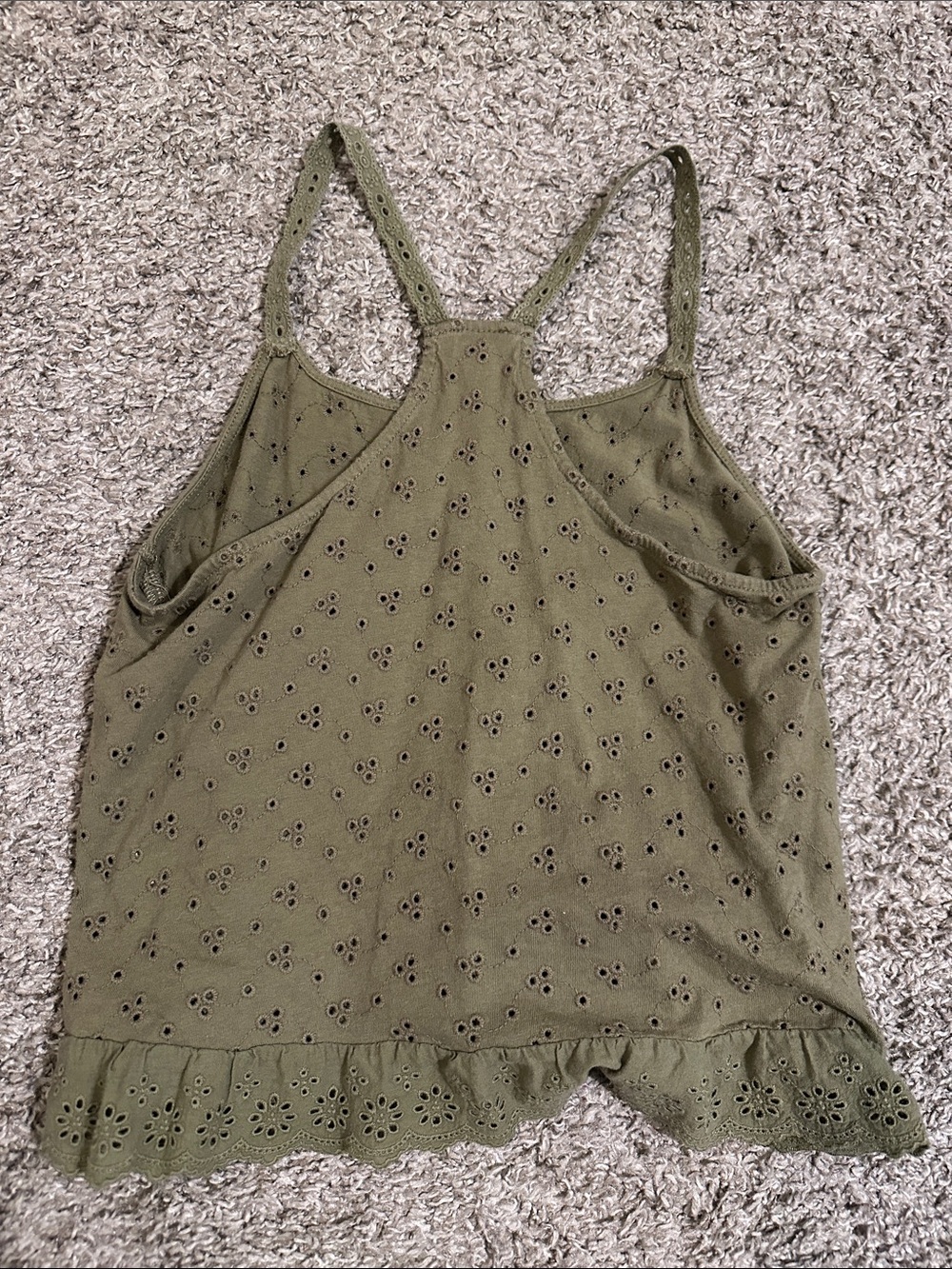 Aeropostale Olive Ruffle Racerback Camisole - Picture 2 of 3